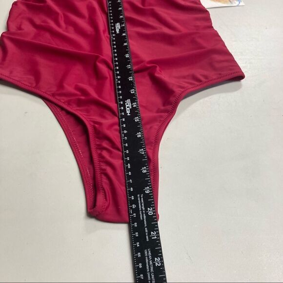 PRETTY GARDEN Red One Piece Swimsuit Size Large - Picture 6 of 10